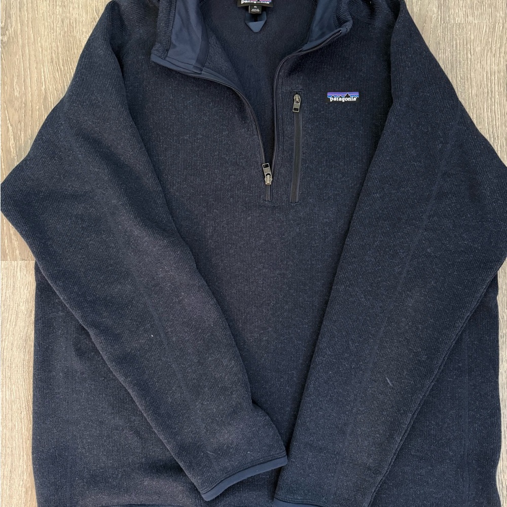 Patagonia Blue Zip Up Sweater
